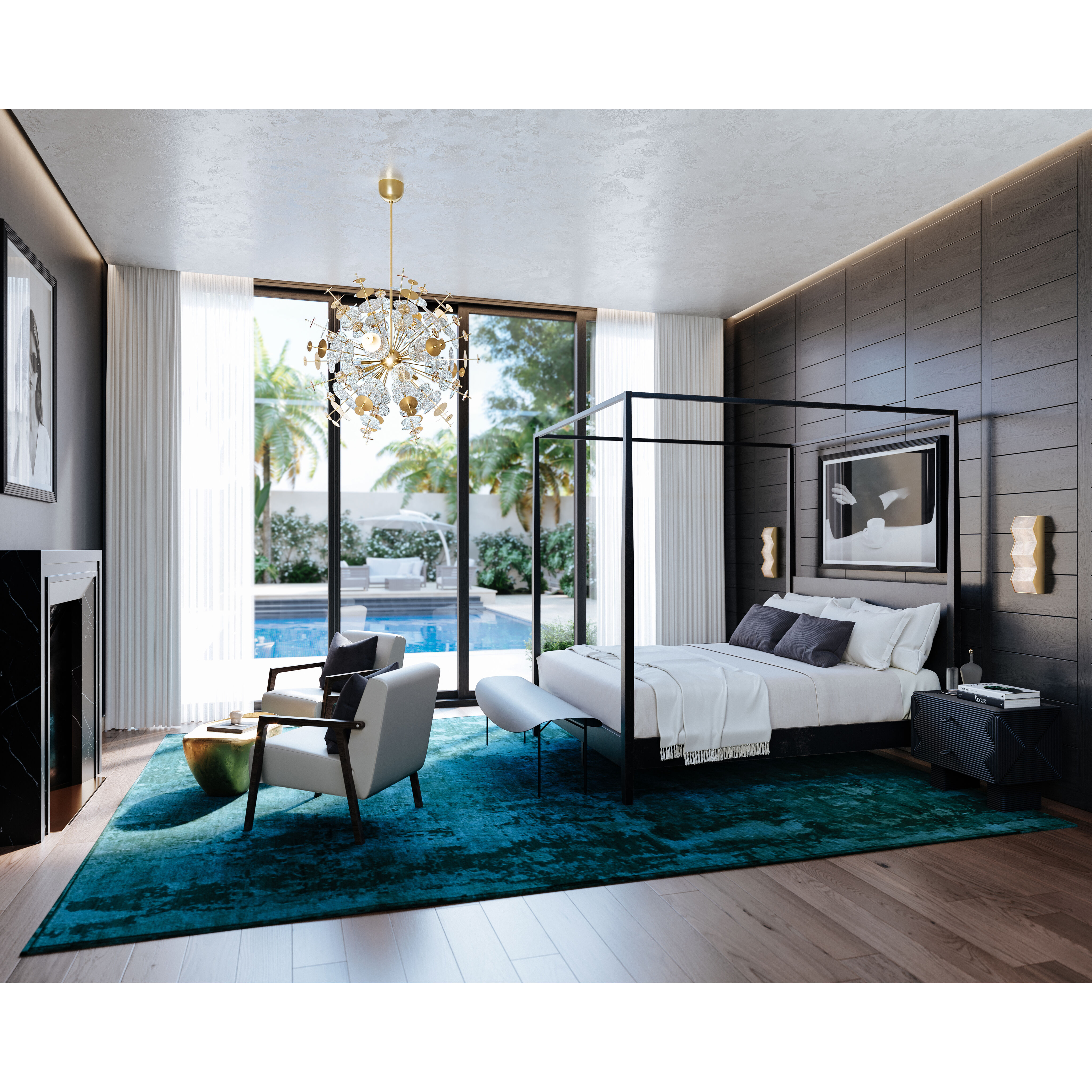 Gleason 12 Light 40.5 inch Vintage Gold Leaf Chandelier Ceiling Light